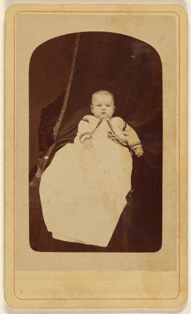 E.O. Cook:[Baby in long gown, seated], Poster Print Wall Art