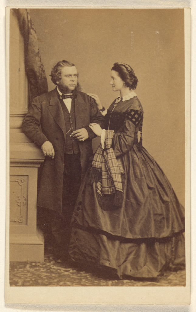 John Jabez Edwin Mayall:[Unidentified couple, standing], Poster Print Wall Art
