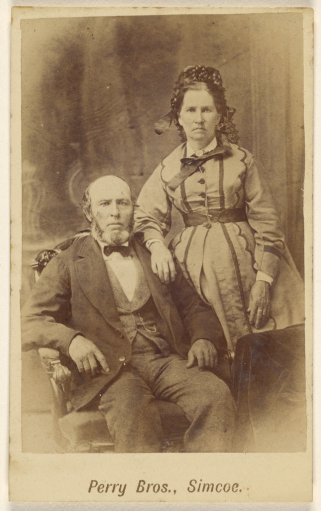 E.B. Perry Brothers:[Unidentified couple: bearded man, seate,16x12