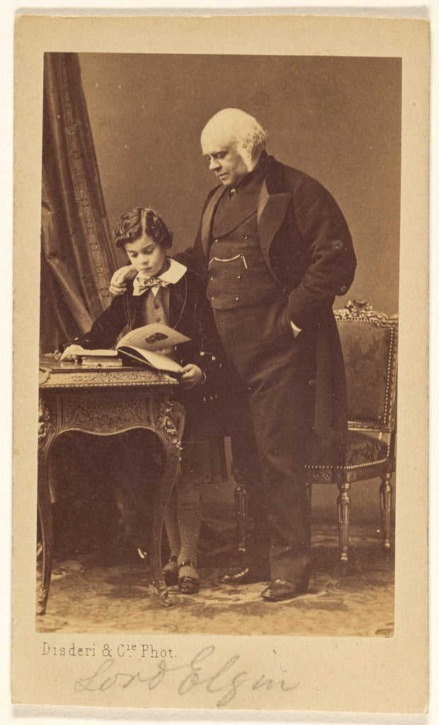 Disdéri & Cie.:Lord Elgin & Son, Poster Print Wall Art