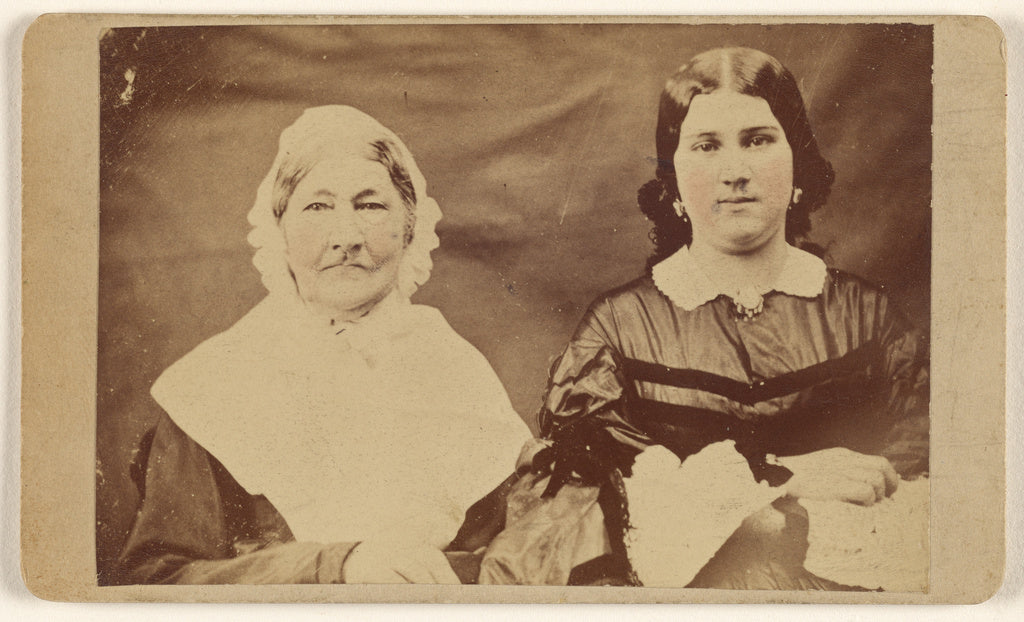 Jacob Byerly:[Portrait of Two Seated Women], Poster Print Wall Art