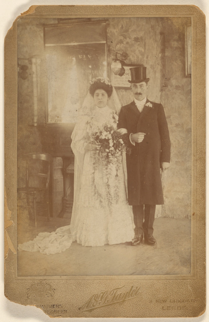 A. & G. Taylor:[Portrait of a wedding couple, standing], Poster Print Wall Art