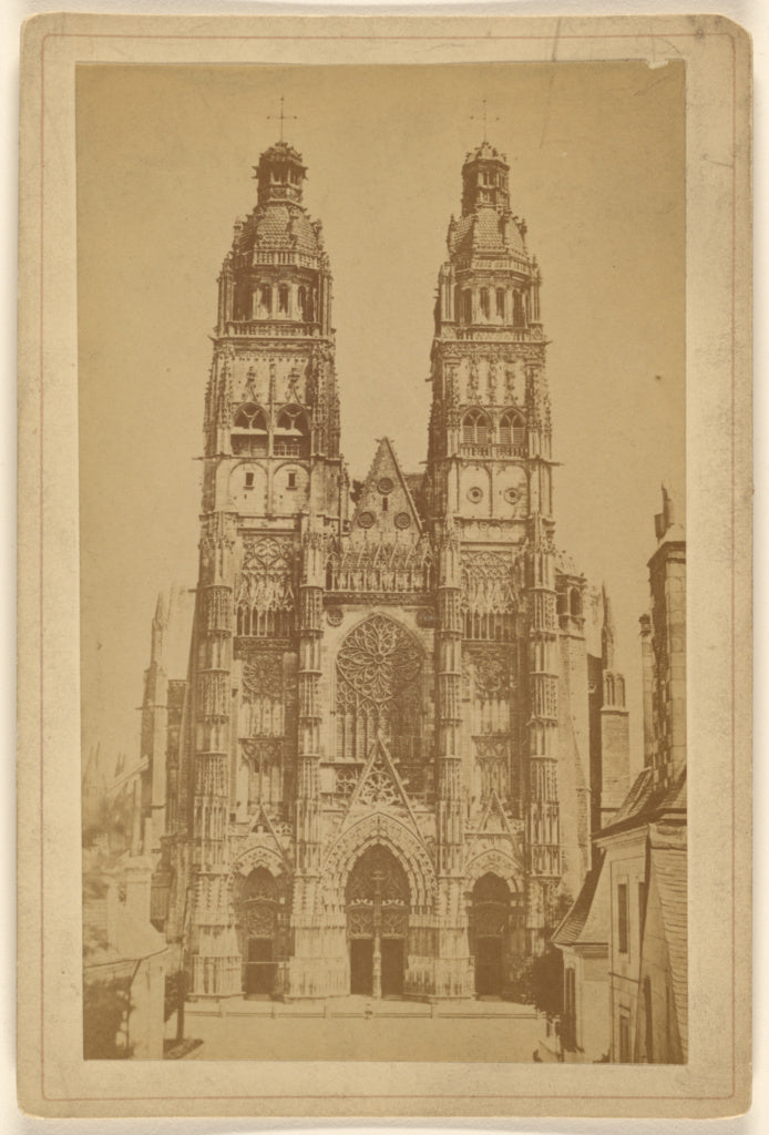 Gabriel Blaise:[Cathedral at Tours, France], Poster Print Wall Art