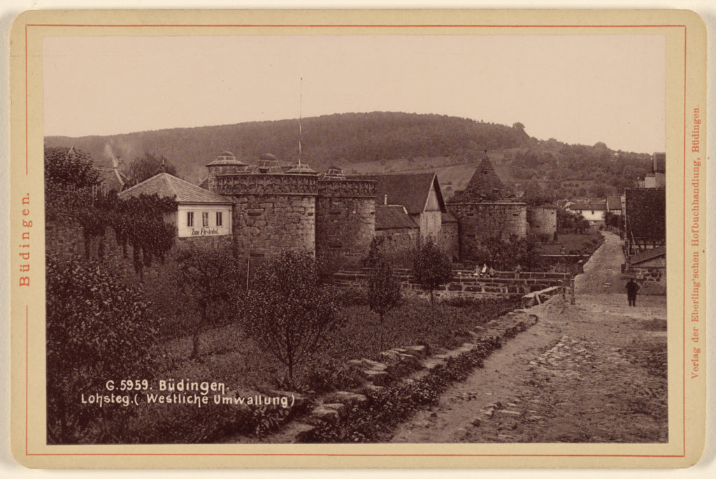 Eberling'schen:Budingen. Lohsteg. (Westliche Umwallung), Poster Print Wall Art