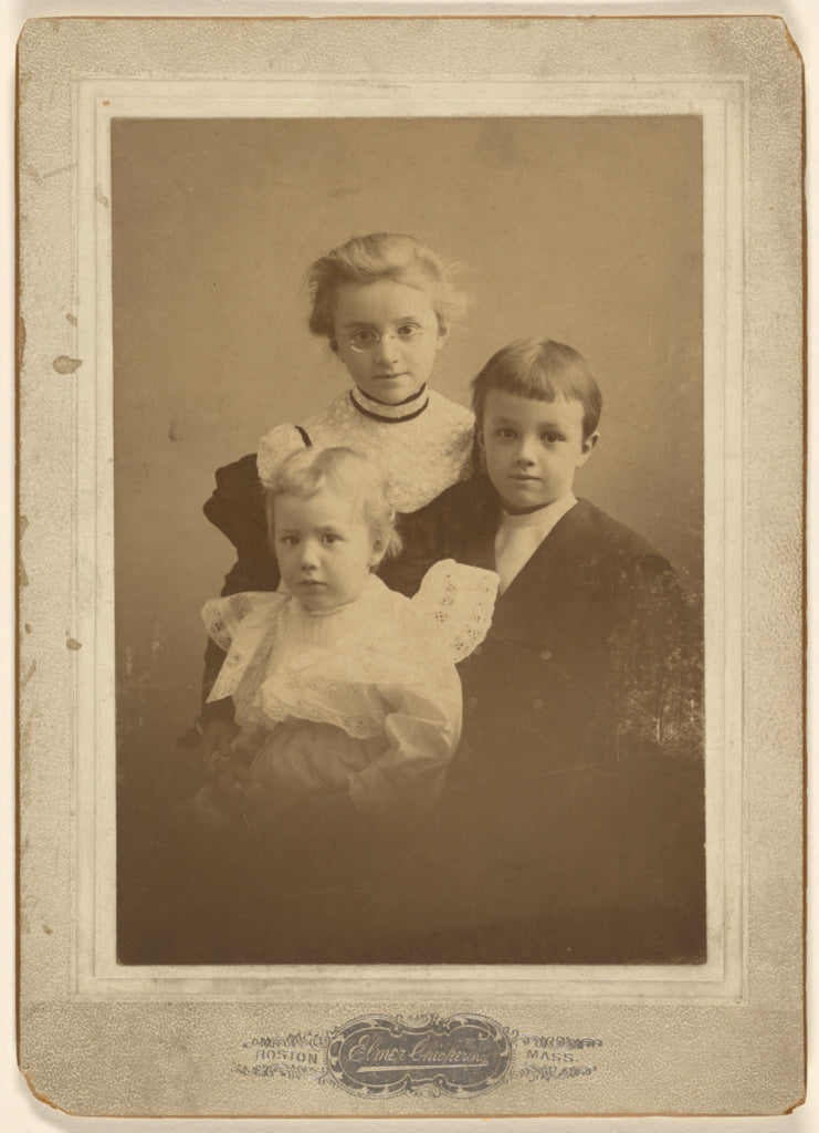 Elmer Chickering:[Three children], Poster Print Wall Art