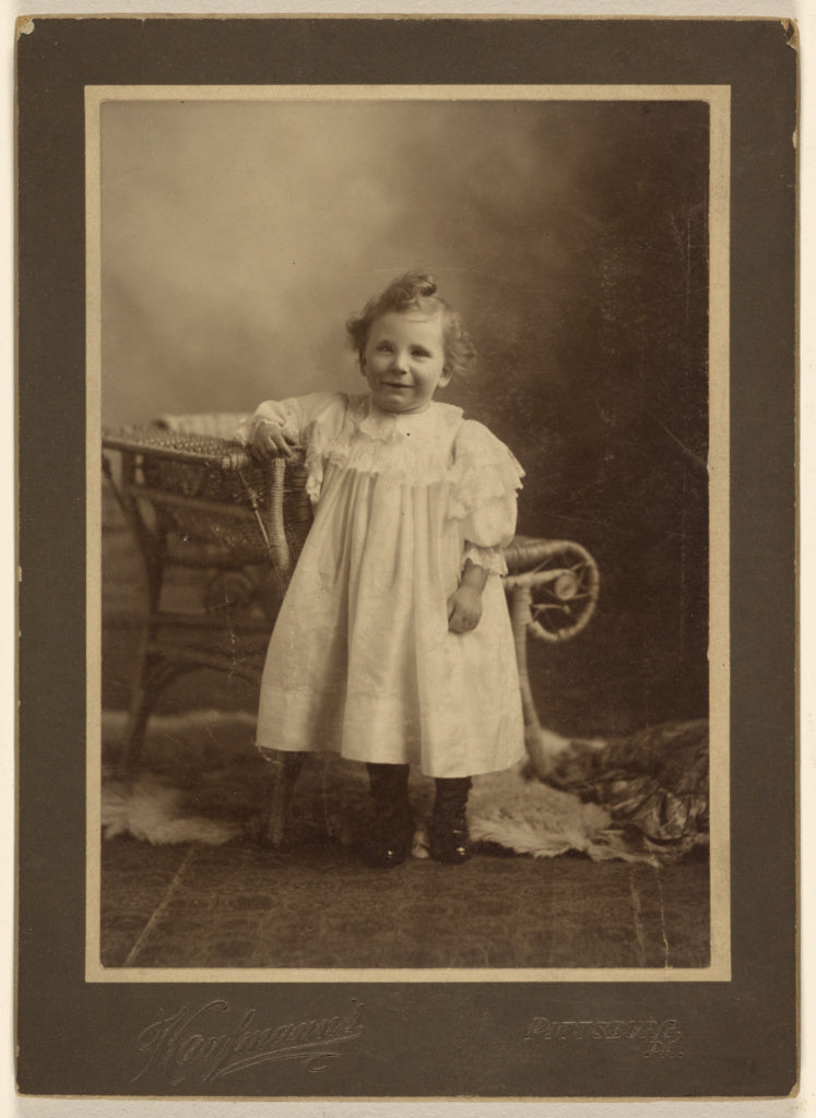 Kaufmann:[Little girl, standing], Poster Print Wall Art