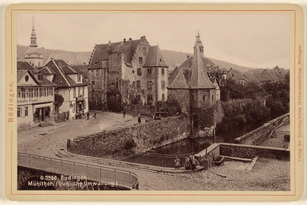 Eberling'schen:Budingen. Muhlthor. (Sudliche Umwallung), Poster Print Wall Art