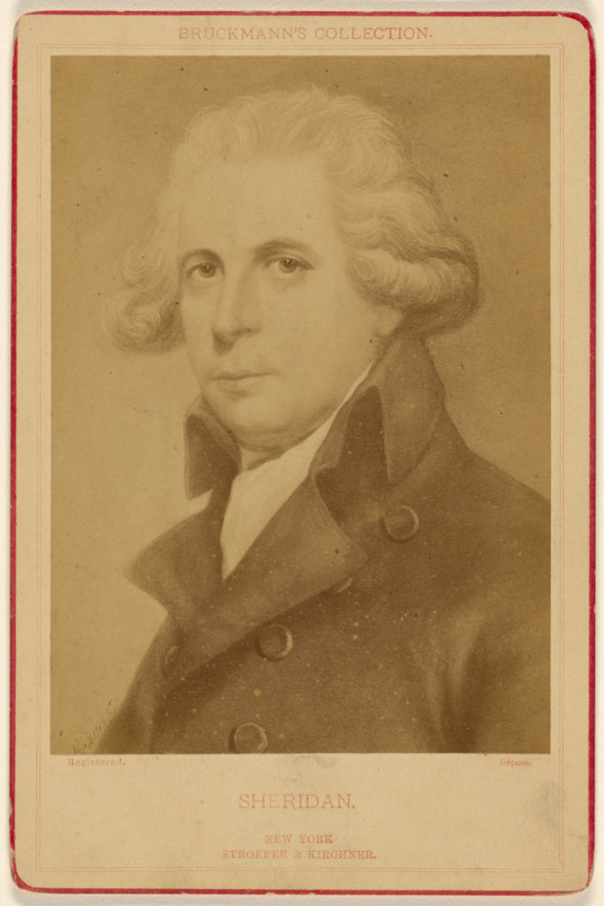 Stroeffer & Kirchneror:[Richard Brinsley] Sheridan. (copy of,16x12"(A3)Poster