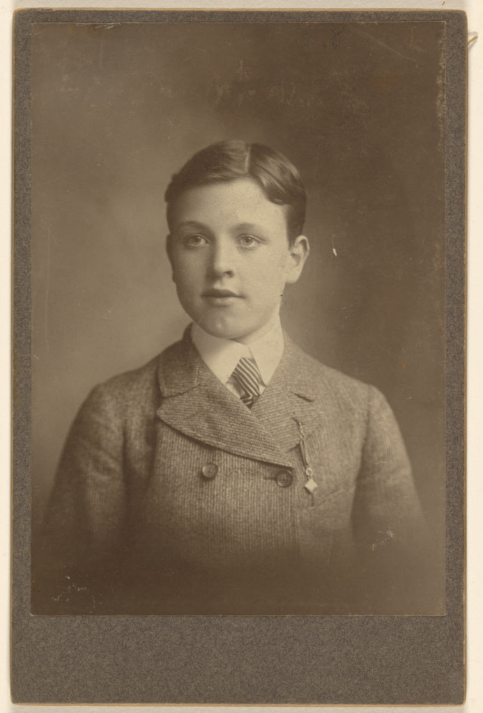 Unknown:[Portrait of a well-dressed young boy], Poster Print Wall Art