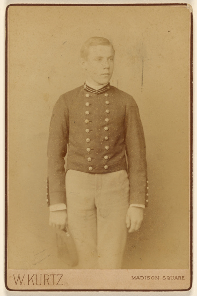 William Kurtz:[Soldier standing, holding a cap], Poster Print Wall Art