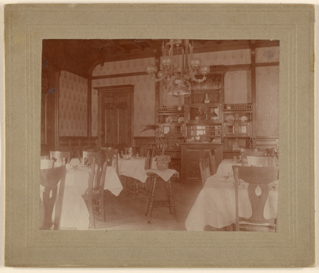 Unknown:[Interior of a restaurant dining room], Poster Print Wall Art