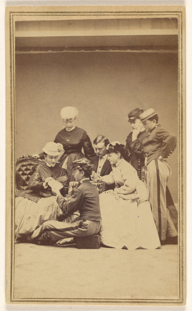 Andrews:[Theatrical group scene of card playing], Poster Print Wall Art