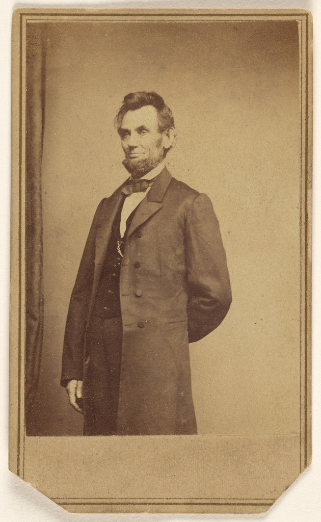 Mathew B. BradyStudio of:[Abraham Lincoln standing with one , Poster Print Wall Art