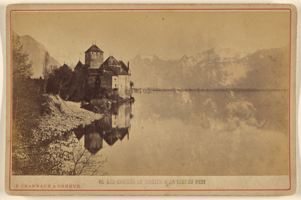 Florentin Charnaux:Chateau De Chillon & La Dent Du Midi, Poster Print Wall Art