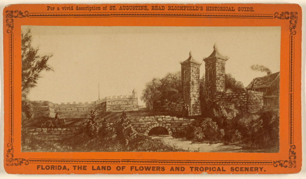 Unknown maker, American:Fort and City Gates of St. Augustine, Poster Print Wall Art