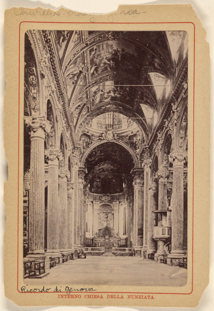 Unknown maker, Italian:Interno Chiesa Della Nunziata, Poster Print Wall Art