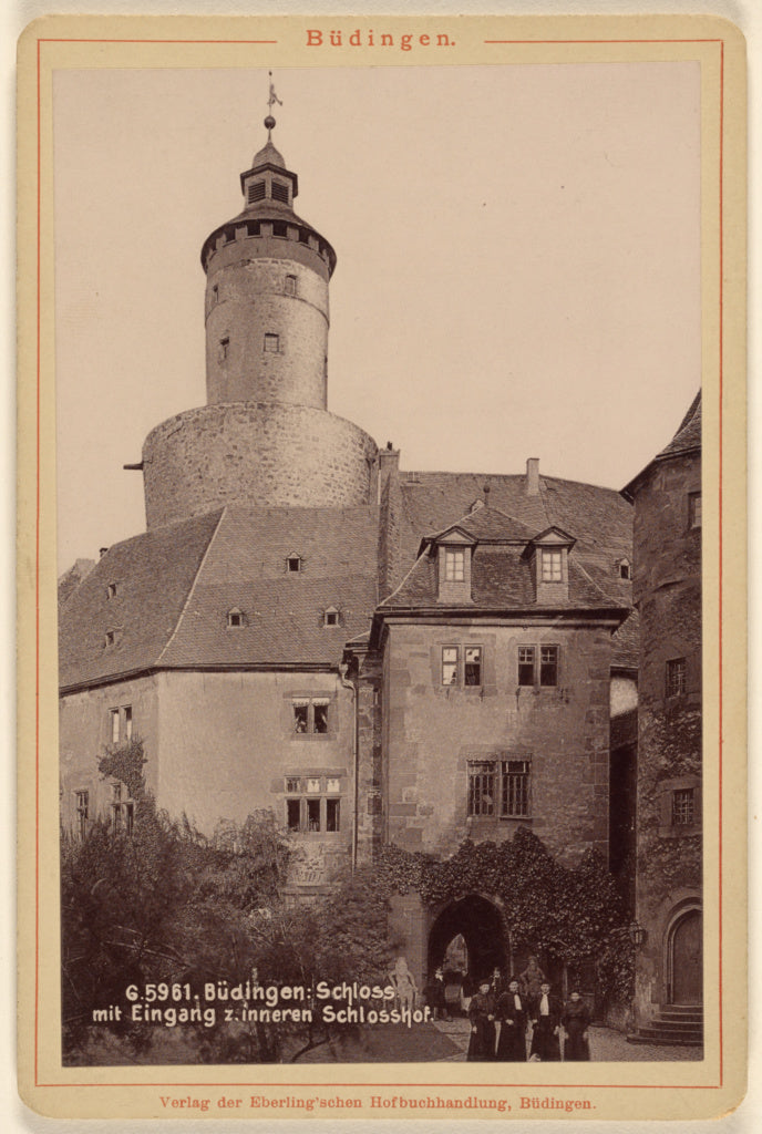 Unknown maker, German:Budingen: Schloss mit Eingang z. inner, Poster Print Wall Art