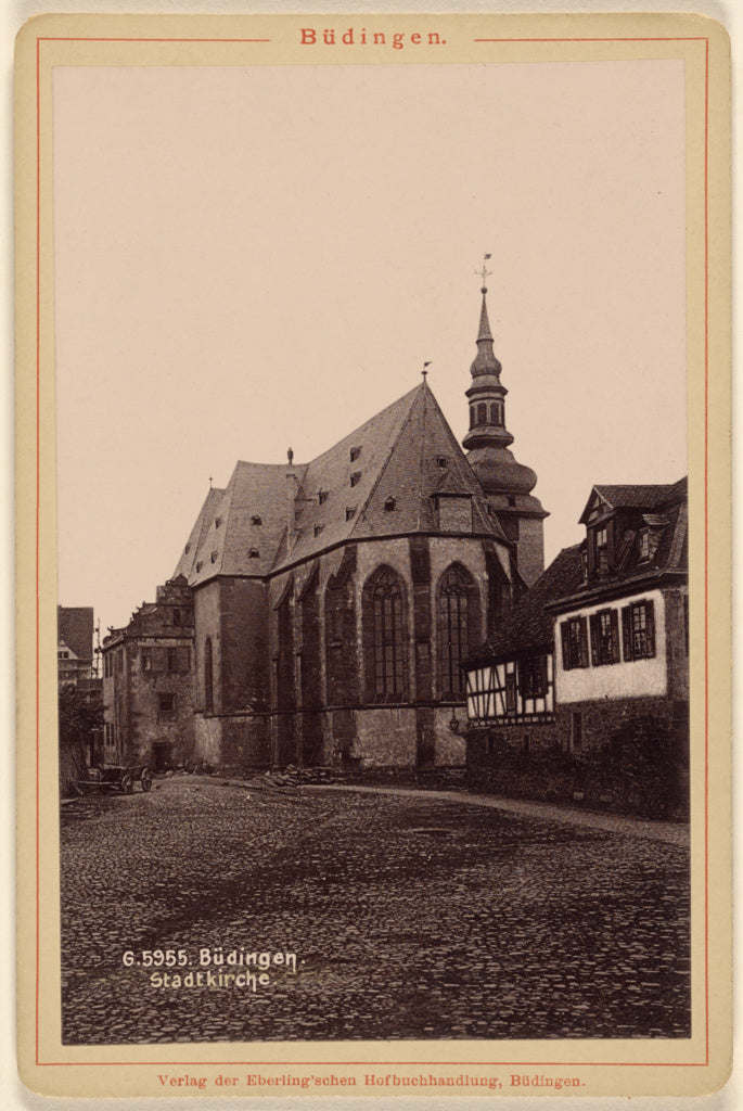 Unknown maker, German:Budingen. Stadtkirche., Poster Print Wall Art