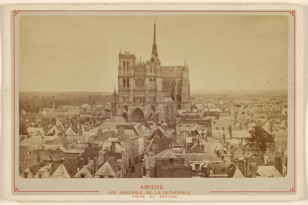 Unknown maker, French:Amiens. Vue Generale de la Cathedrale.,16x12"(A3)Poster