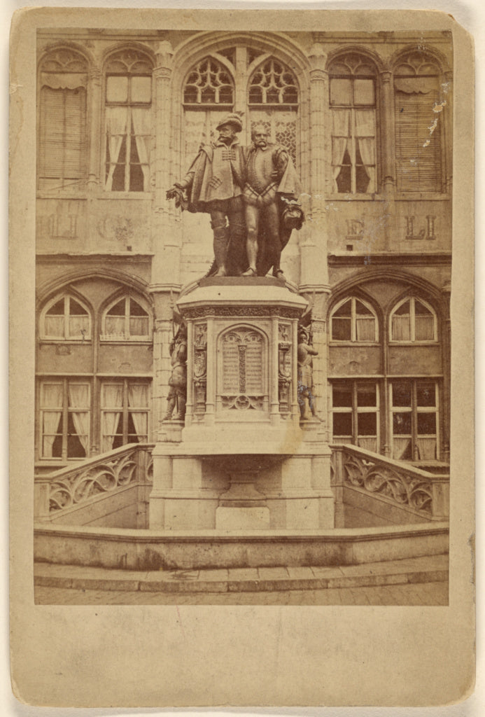 Unknown:[Statue of two unidentified explorers], Poster Print Wall Art
