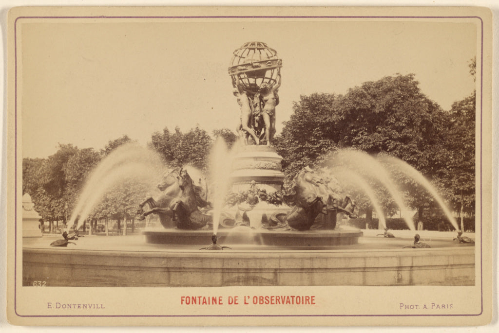 E. Dontenvill:Fontaine de L'Observatoire, Poster Print Wall Art