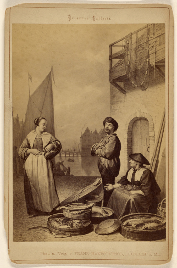 Franz S. Hanfstaengl:[Porgh: Die Fischhandlerin(?)], Poster Print Wall Art
