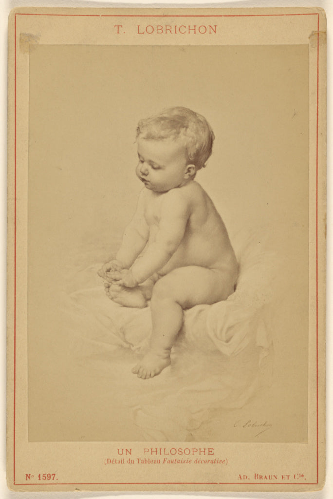 Adolphe Braun & Cie:Un Philosophe (Detail du Tableau Fantais, Poster Print Wall Art