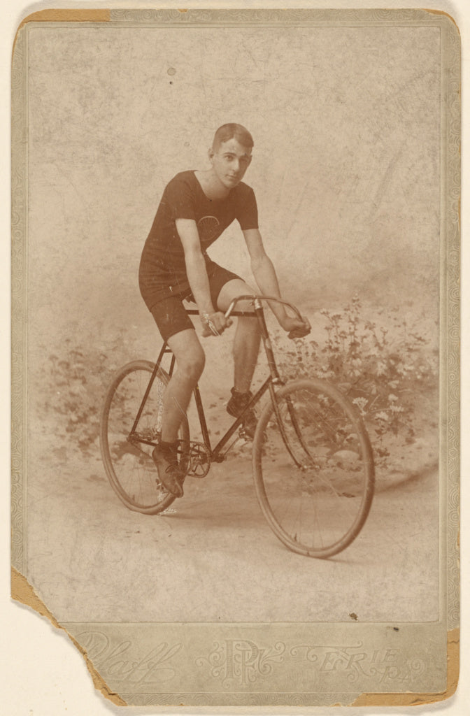 Fred Pfaff:[Male racer on bicycle],16x12