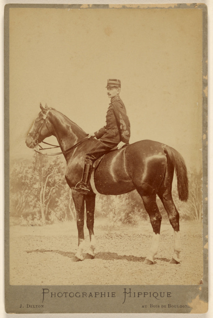 Louis-Jean Delton:[Unidentified French soldier on horseback], Poster Print Wall Art