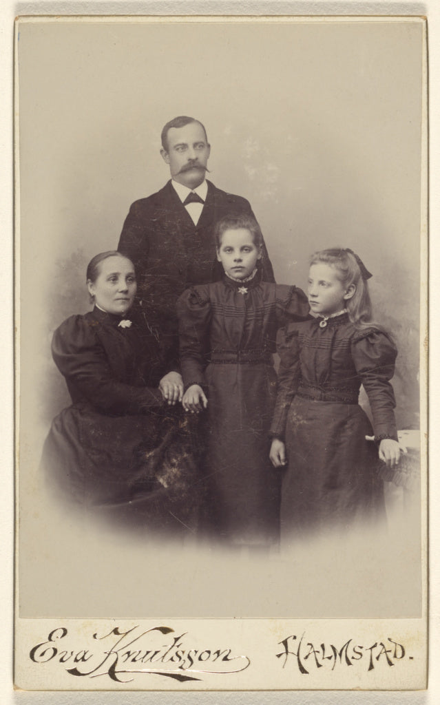 Eva Knutsson:[Family portrait: mother, father, and two daugh, Poster Print Wall Art