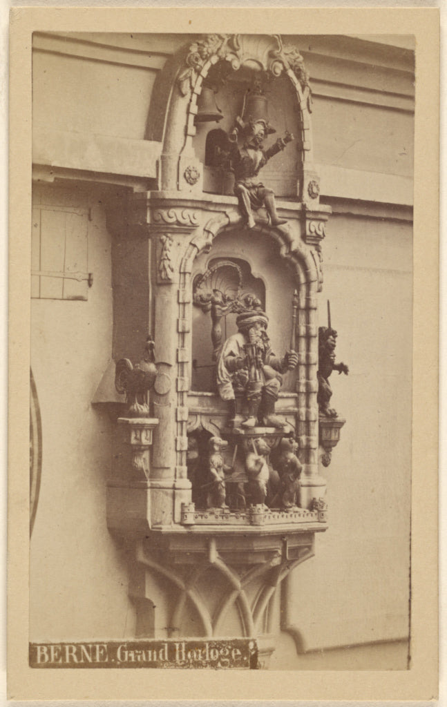 M. Vollenweider:Berne. Grand Horloge., Poster Print Wall Art