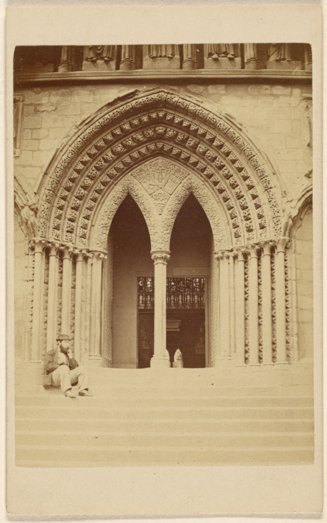 Unknown maker, British:Lichfield Cathedral. South Door., Poster Print Wall Art