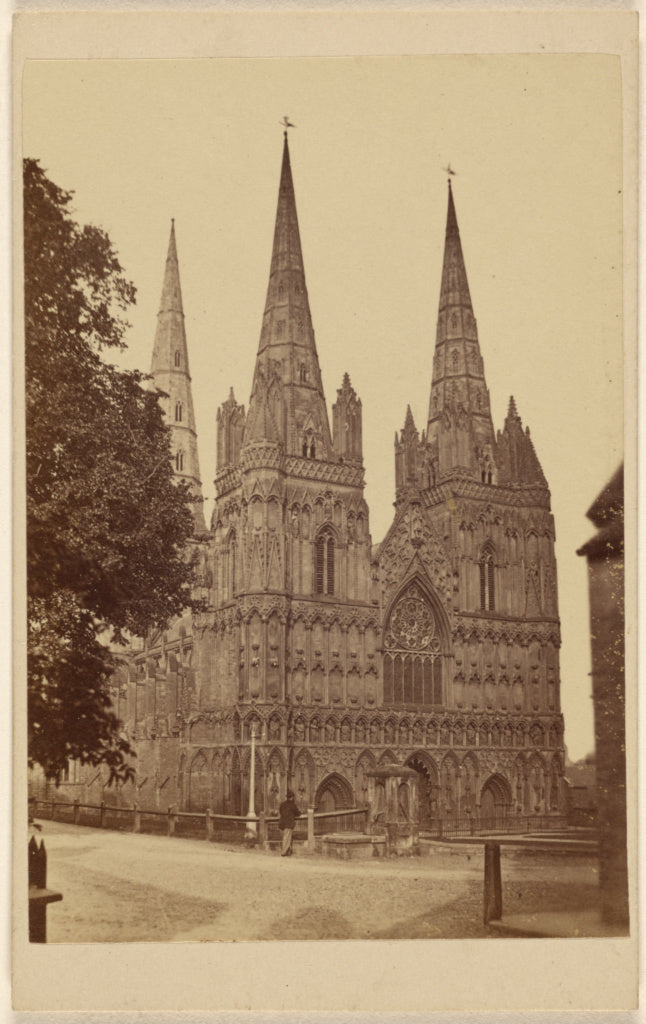 Unknown maker, British:Lichfield Cathderal. West Front., Poster Print Wall Art