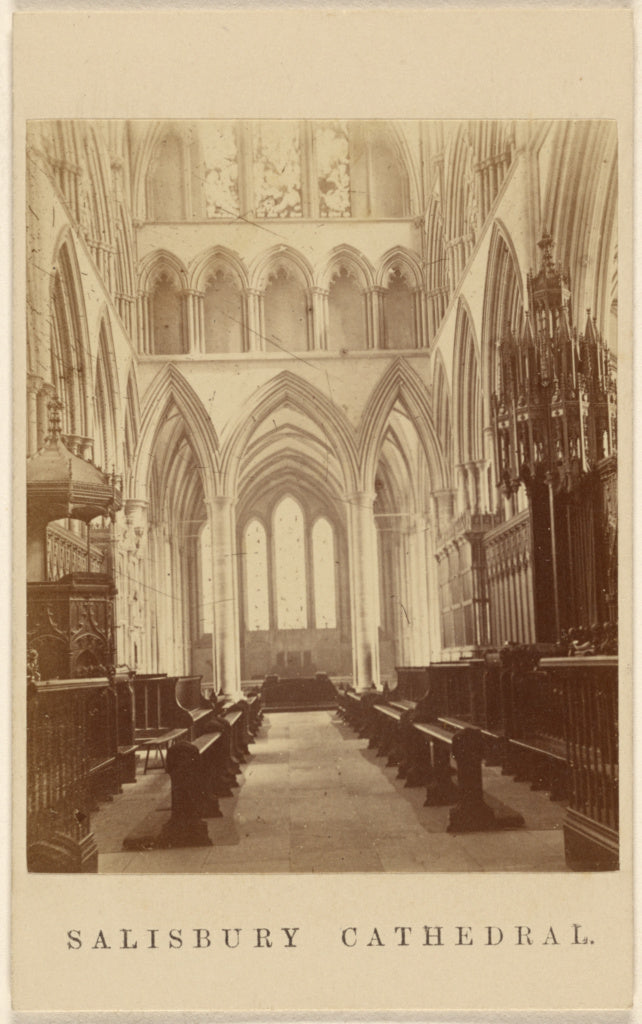 Unknown maker, British:Salisbury Cathedral. Choir., Poster Print Wall Art