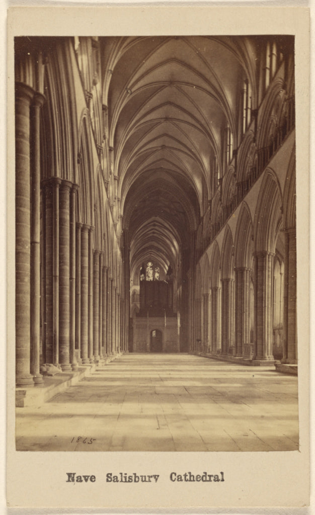 Unknown maker, British:Nave Salisbury Cathedral, Poster Print Wall Art
