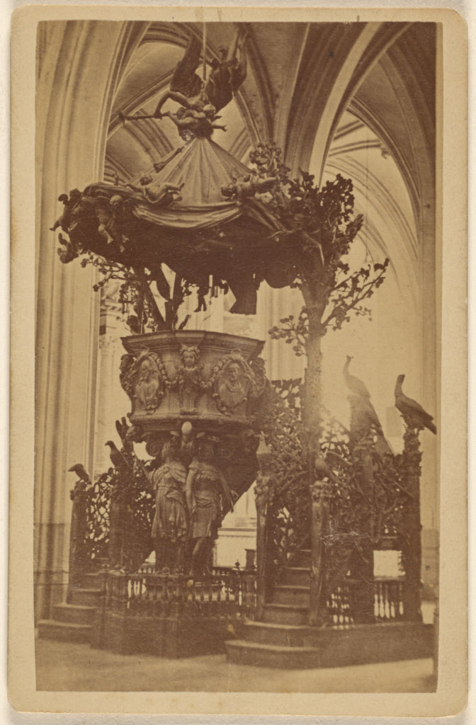 Unknown maker, French:Anvers. Chaire de la Cathedrale.,16x12"(A3)Poster