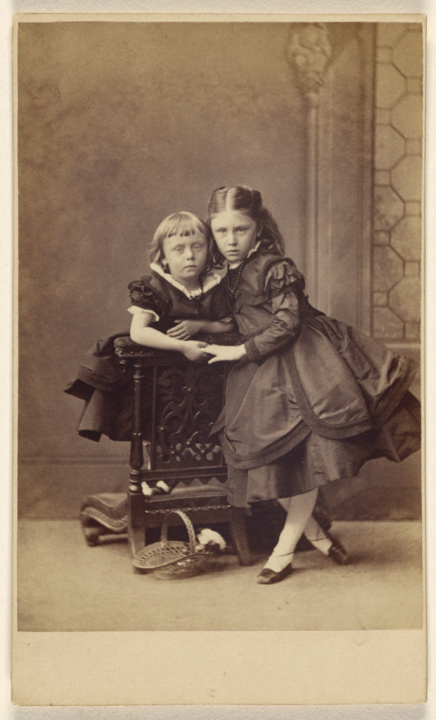 Thomas Rodger:[Two unidentified girls, standing], Poster Print Wall Art