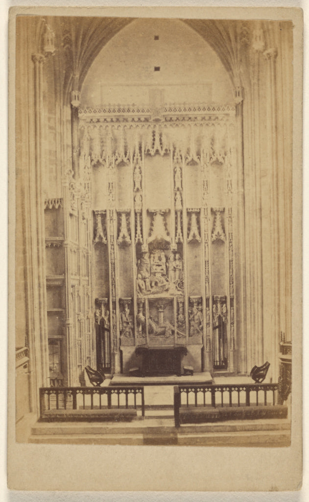 William Pousty:[Interior of an unidentified church at Christ, Poster Print Wall Art