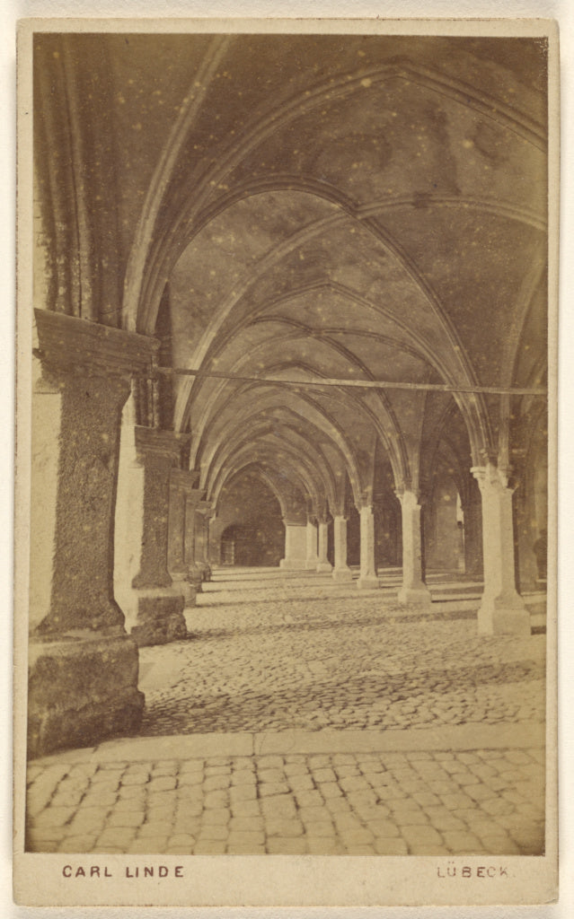 Carl Linde:[Arches of a cathedral at Lubeck, Germany], Poster Print Wall Art