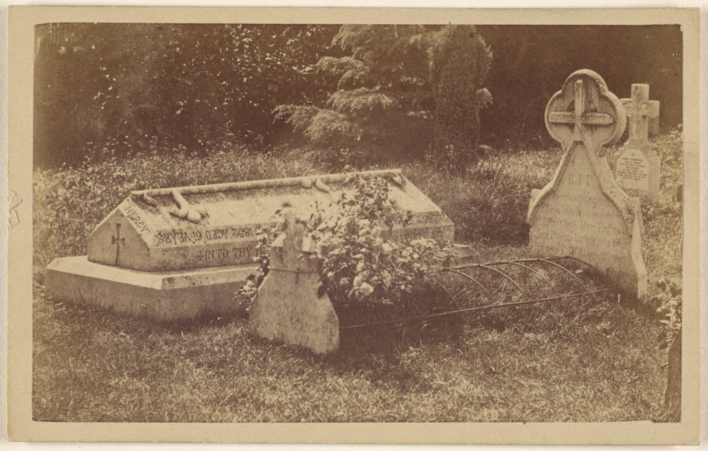 Unknown maker, British:[Gravesite of an unidentified person], Poster Print Wall Art