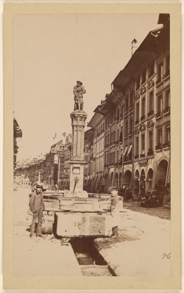 M. Vollenweider:Pierne fontaine de Lourson., Poster Print Wall Art