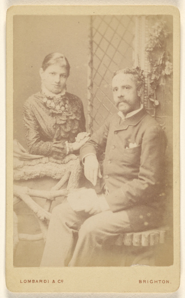 Lombardi & Company:[Unidentified couple, seated], Poster Print Wall Art