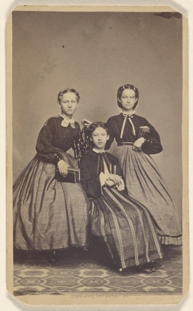 S.G. Sheaffer:[Three unidentified women: two standing, one s, Poster Print Wall Art