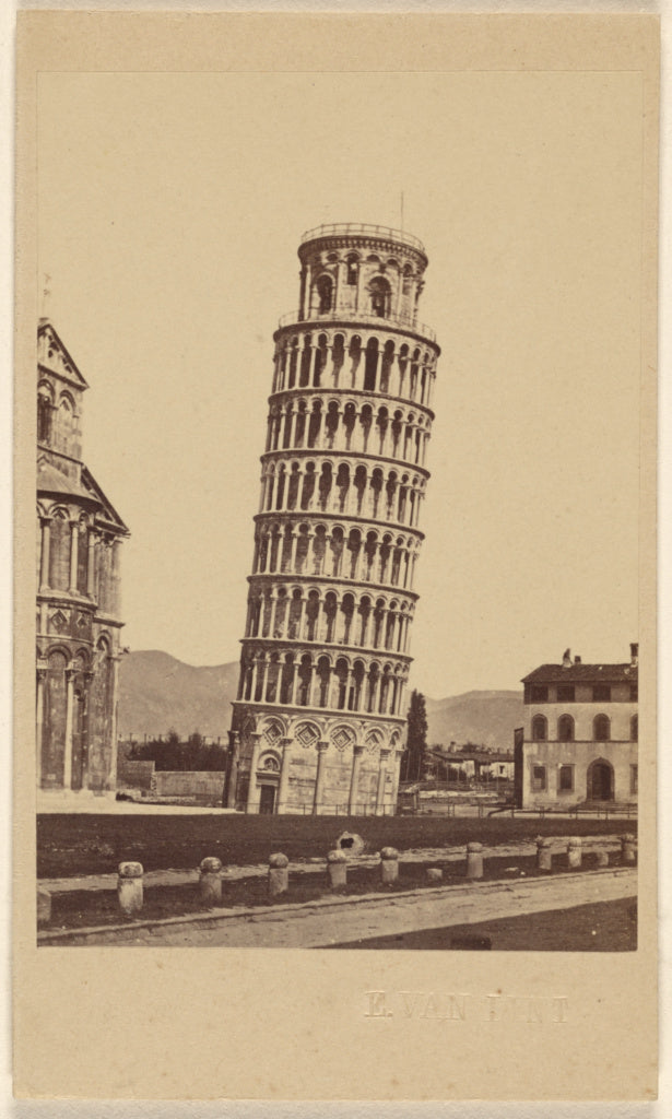 Enrico Van Lint:Leaning Tower of Pisa. 22 March 67. An incli,16x12