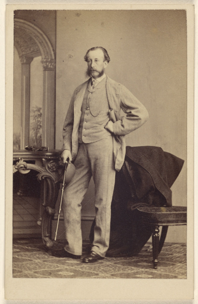 Thomas Rodger:[Unidentified bearded man standing, holding a ,16x12"(A3)Poster