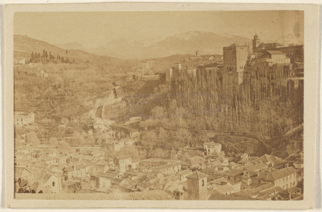Unknown:[Panoramic view of the Alhambra, Granada, Spain], Poster Print Wall Art