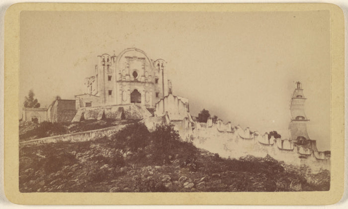 Unknown:[A church on a hill, possibly in Spain],16x12