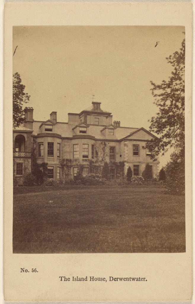 Unknown maker, British:The Island House, Derwentwater., Poster Print Wall Art