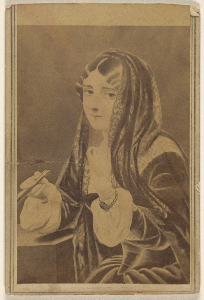 Unknown:[Copy of an unidentified painting depicting a veiled, Poster Print Wall Art