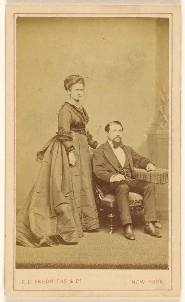 Charles DeForest Fredricks:[Unidentified couple: woman stand, Poster Print Wall Art